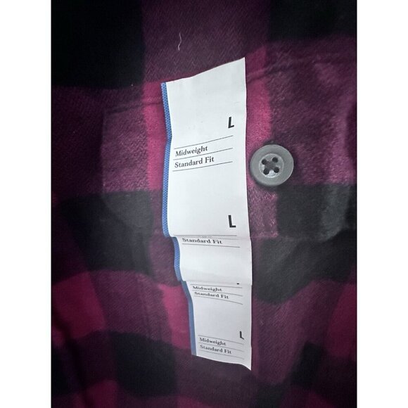 NWT Goodfellow & Co Midweight Standard Fit Button‎ Down Flannel Shirt Size L - Picture 3 of 10
